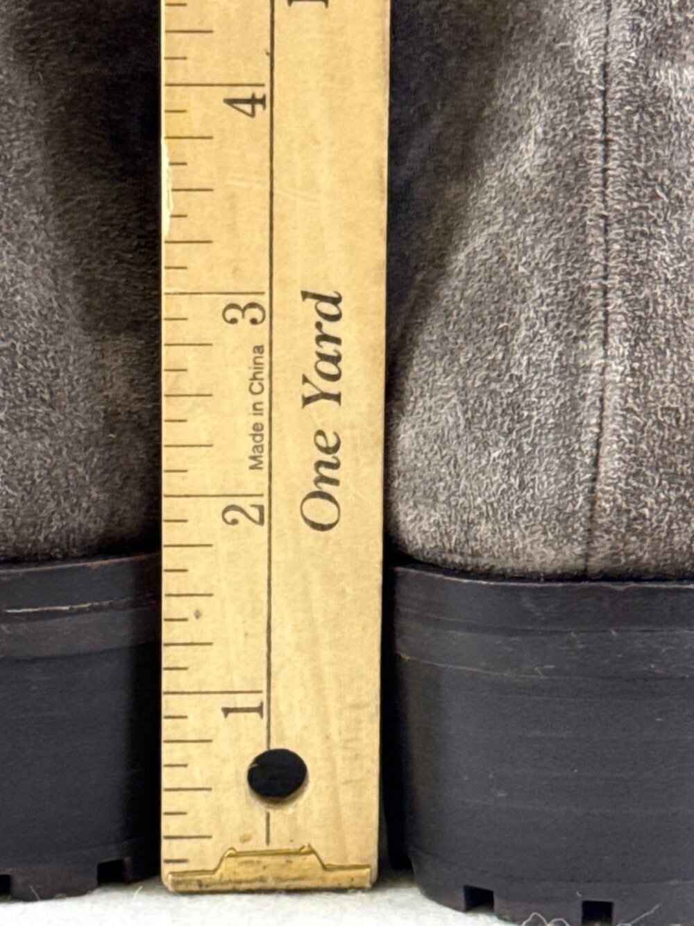 Vince Camuto Jorshie Suede Over The Knee Boots Gray Taupe Leather Sz 6M NWOB - Picture 5 of 9